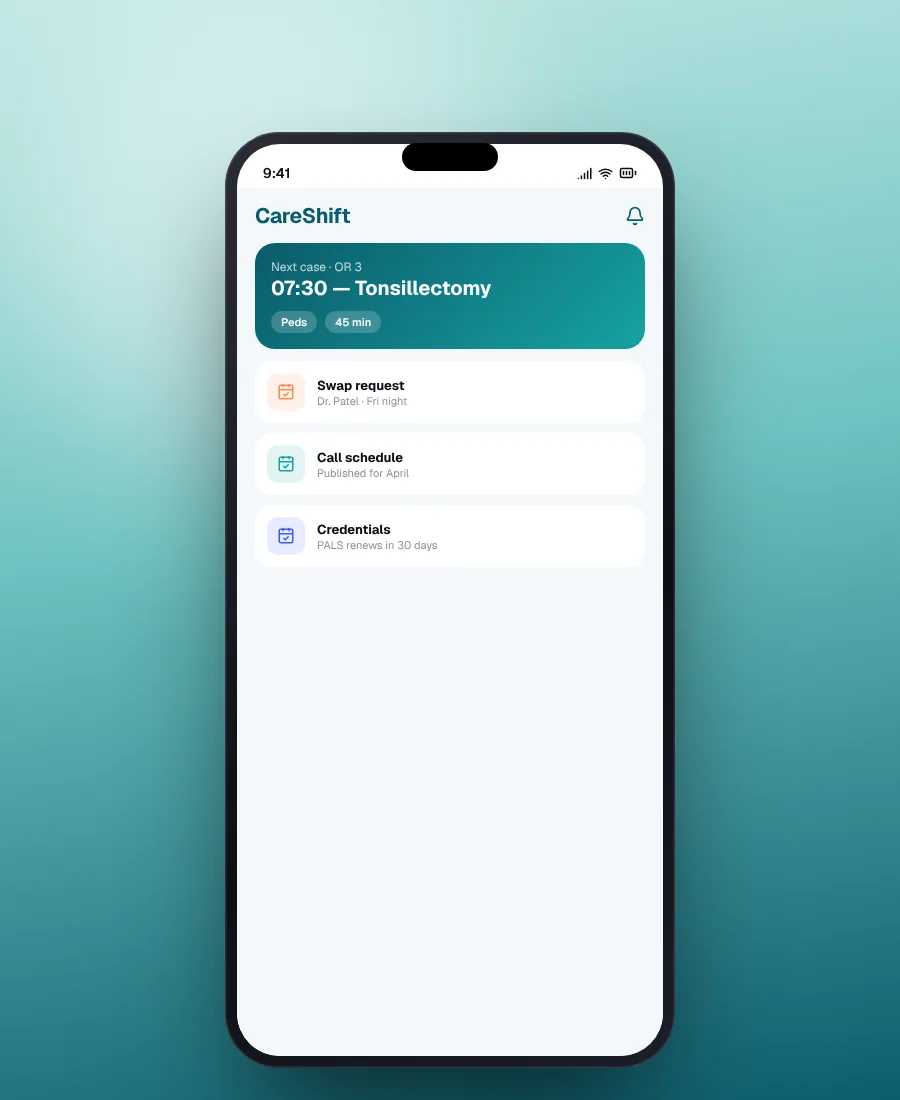CareShift app