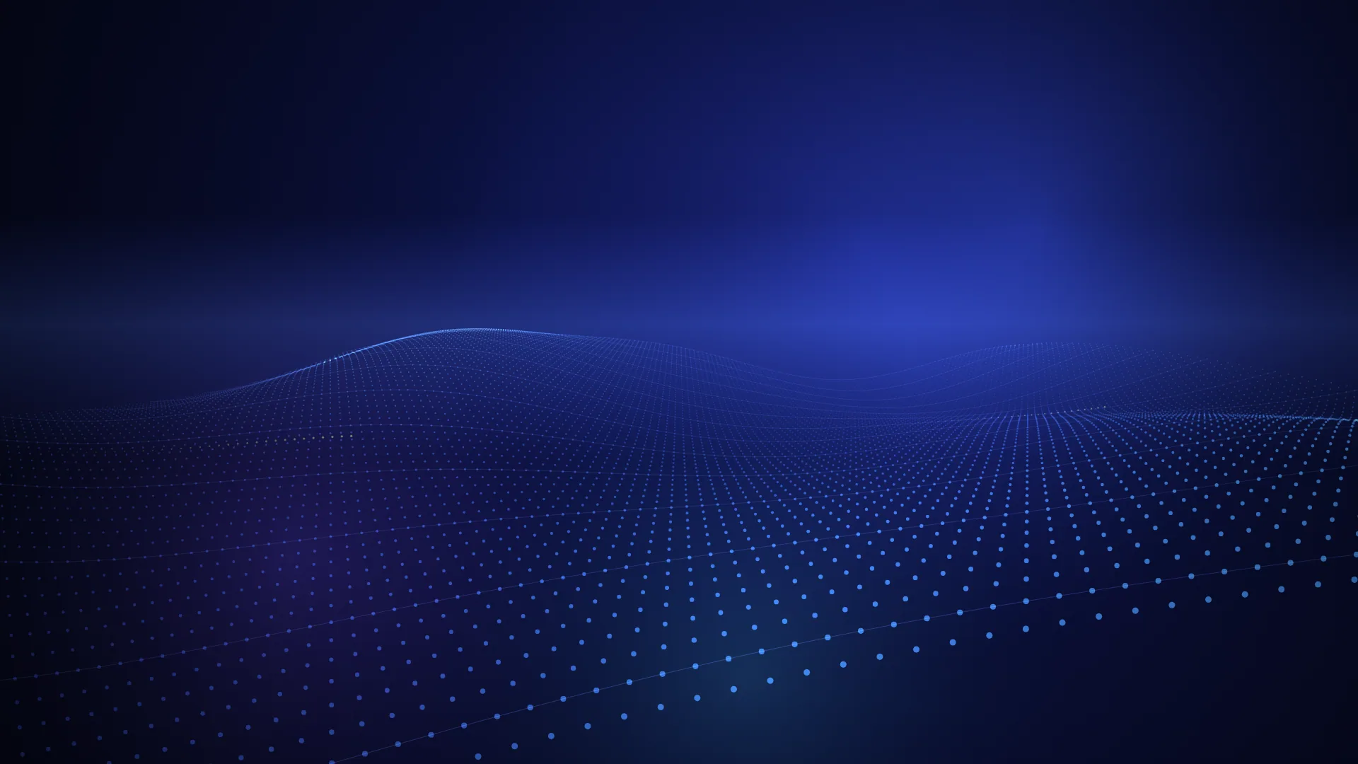 Abstract blue particle wave background